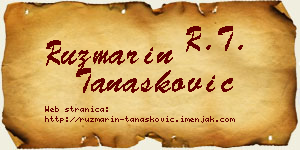 Ruzmarin Tanasković vizit kartica